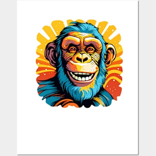 happy ape monkey Posters and Art